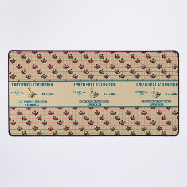 Item preview, Goose and Thistle Feedsack - Coral Pink and Pistachio Green designed and sold by LochNestFarm.