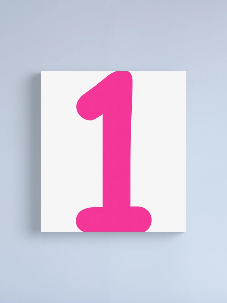 Pink Number 1 Clip Art