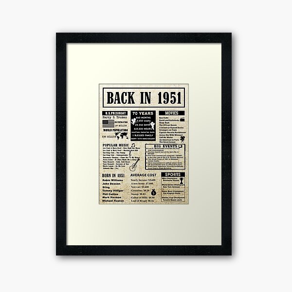 Birthday Anniversary 1951 70 years 70th birthday-anniversary-1951-70-years-70th-poster-for-sale-by-ltllima-redbubble