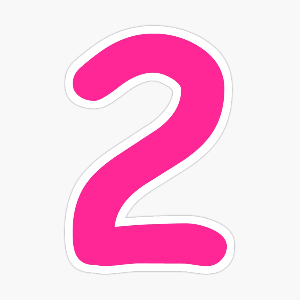 Pink Number 2 Two Funny Birthday Gift | Poster