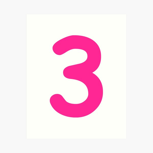 Pink Number 5 Five Funny Birthday Gift Art Print