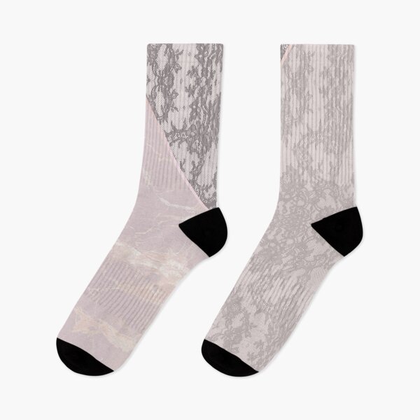 Item preview, Chic Pastel Rose Candy Pink Rosegold Geometric Floral Lace and Marble Pattern  designed and sold by LaceySkies.