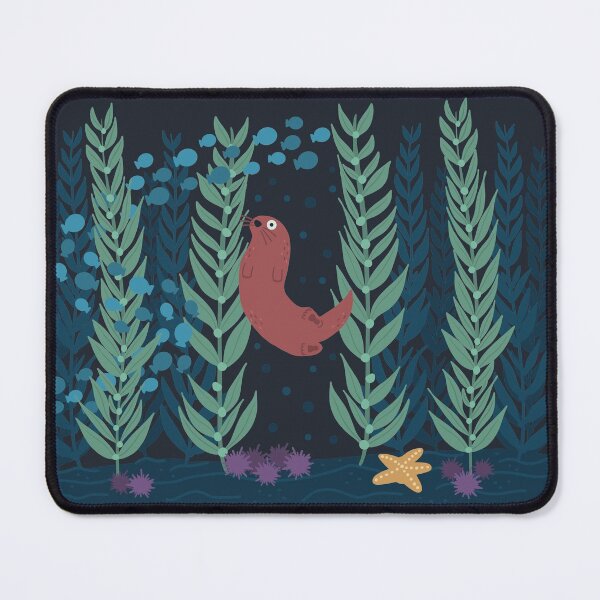 Item preview, Kelp Forest Cute Marine Biology Kelp Forest Ecosystem With Sea Otter designed and sold by JokeGysen.
