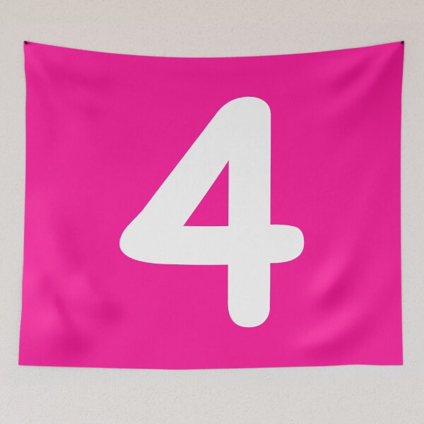 Item preview, Pink Number 4 Four Funny Birthday Gift designed and sold by Shariss.
