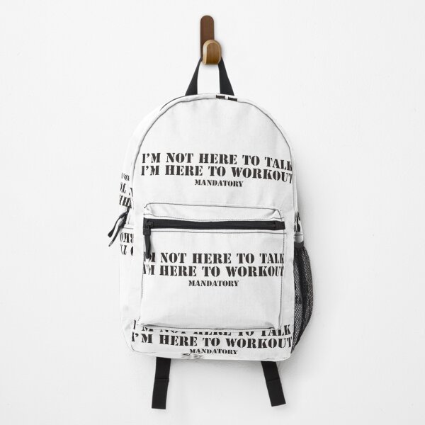 Item preview, i'm not here to talk i'm here to workout white designed and sold by Mandatory.