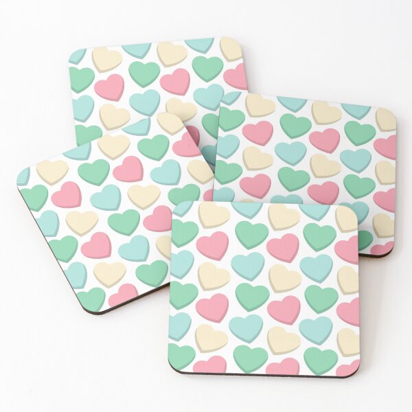 Item preview, Pastel Hearts Pattern white designed and sold by janishataneja.