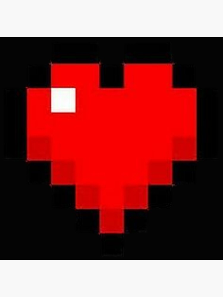 "Minecraft heart pixelart" Poster by DarkedBane Redbubble