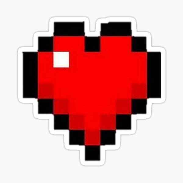 Pegatinas Minecraft Heart Redbubble