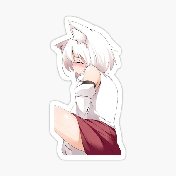 Anime Girl Wolf Sticker