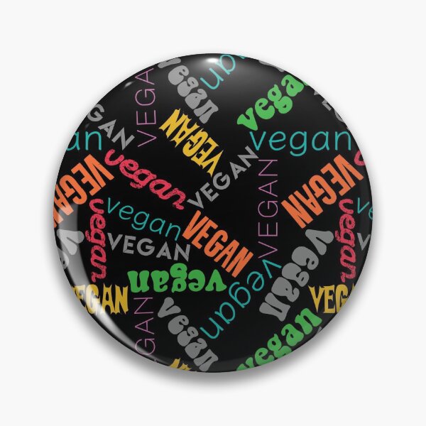Item preview, Vegan Pattern Retro Fonts Black Rainbow designed and sold by cashewdays.