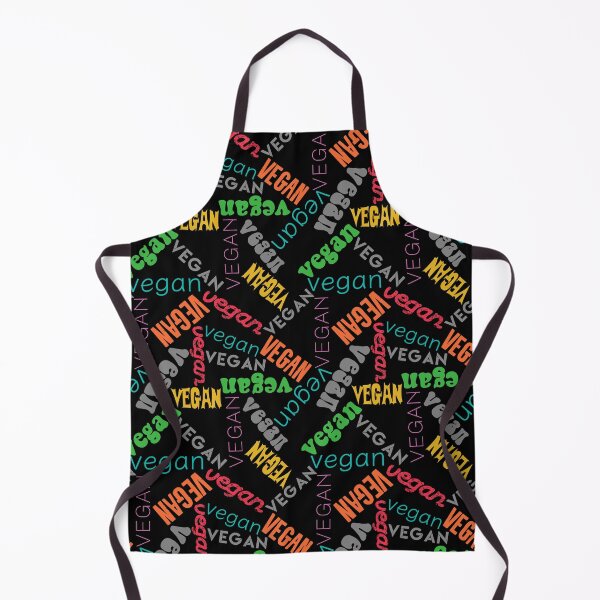 Item preview, Vegan Pattern Retro Fonts Black Rainbow designed and sold by cashewdays.