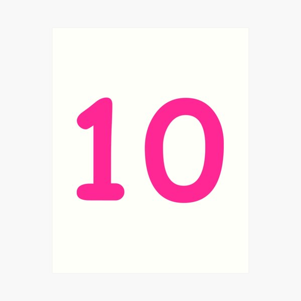 Pink Number 5 Five Funny Birthday Gift Art Print