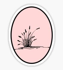 Reed silhouette pink cameo Sticker