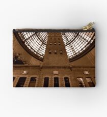 Things Are Looking Up - Coops Shot Tower Melbourne Australia (Sepia) - The HDR Experience Studio Pouch
