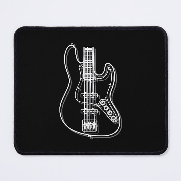 Item preview, J-Style Bass Guitar Body Outline Dark Theme designed and sold by nightsworthy.