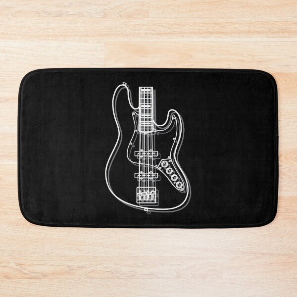 Item preview, J-Style Bass Guitar Body Outline Dark Theme designed and sold by nightsworthy.
