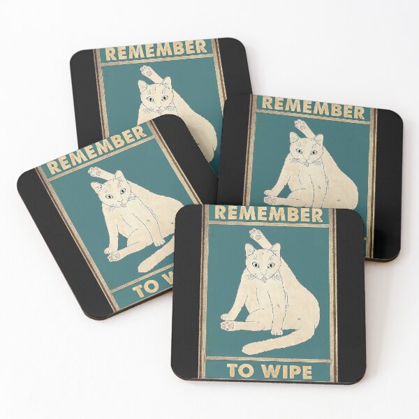 Item preview, White Cat Remember To Wipe designed and sold by Calais99.