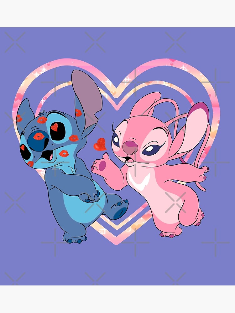 Stitch And Angel Kissing
