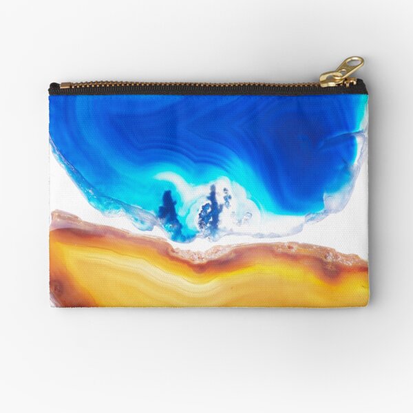 Gemstones in blue and yellow Zipper Pouch