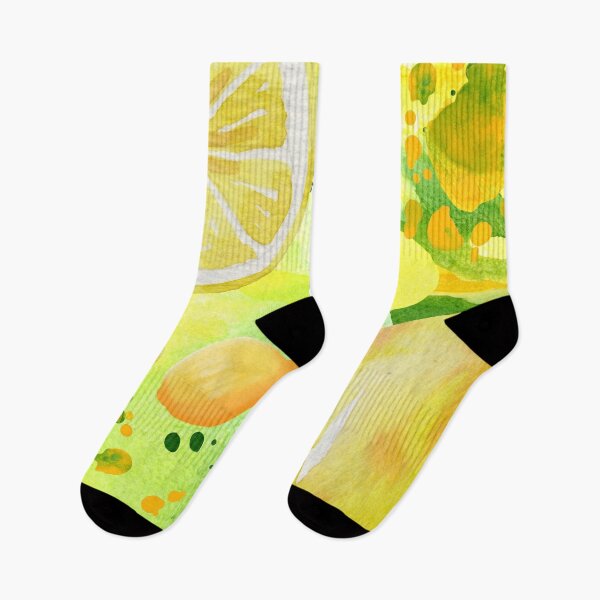 Item preview, Lemon Lime Citrus Art on Abstract Yellow and Green Background (3of4) designed and sold by DzineVine.
