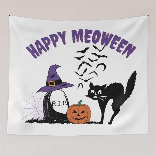 Item preview, Happy Meoween Halloween Cat Ideas designed and sold by Simi2020.