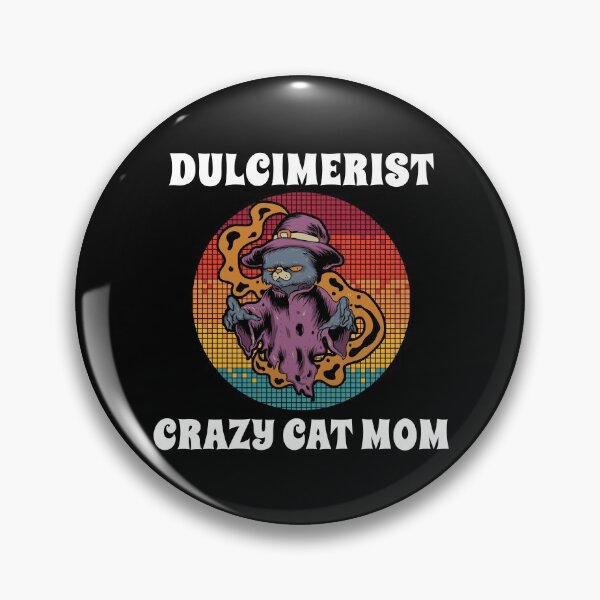 Item preview, Dulcimerist Crazy Cat Mom Groovy Halloween Party Retro Vintage designed and sold by ojdart.