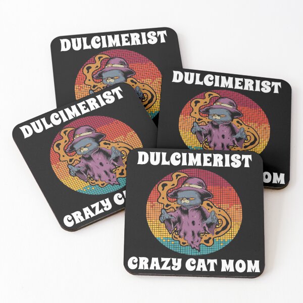Item preview, Dulcimerist Crazy Cat Mom Groovy Halloween Party Retro Vintage designed and sold by ojdart.