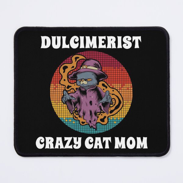 Item preview, Dulcimerist Crazy Cat Mom Groovy Halloween Party Retro Vintage designed and sold by ojdart.
