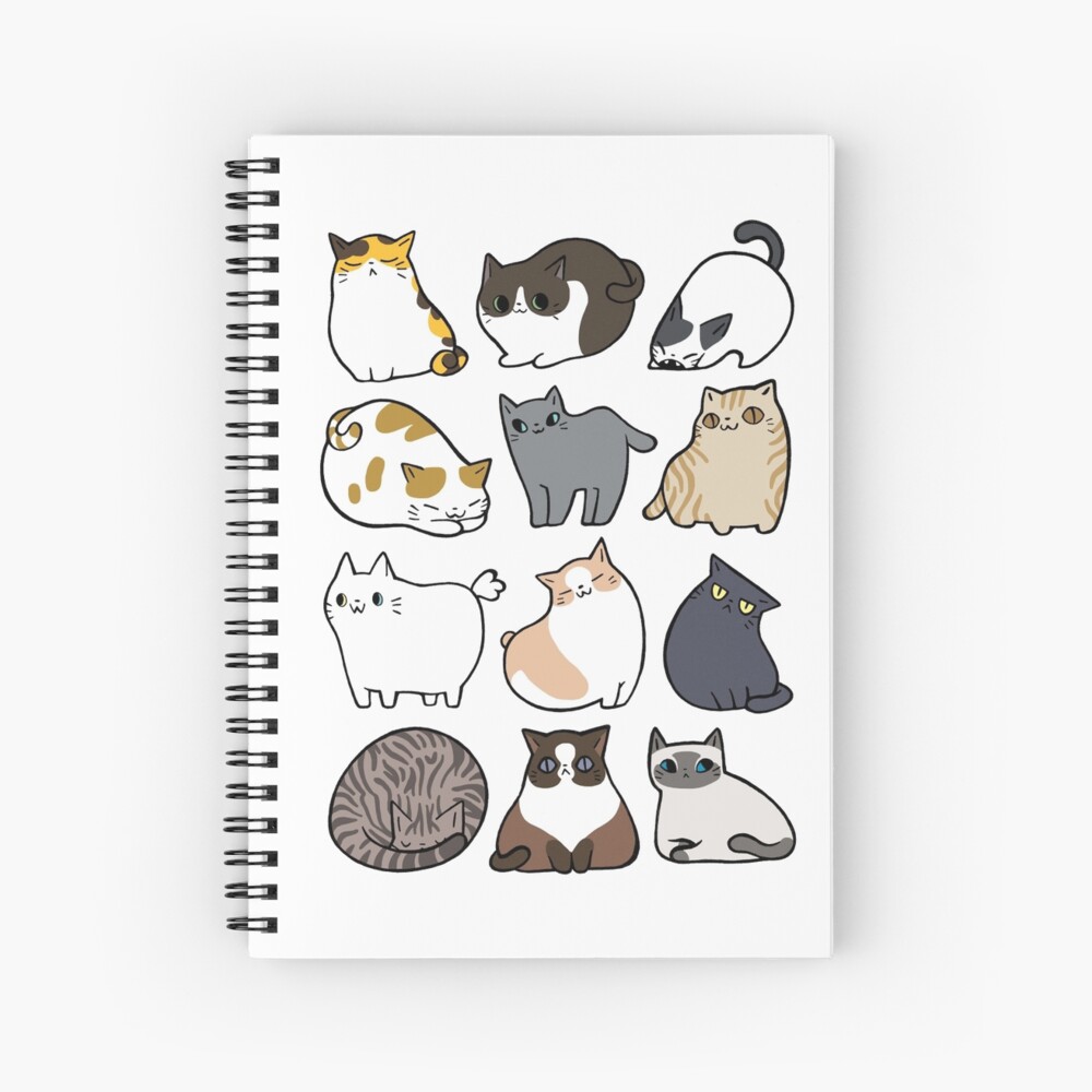 Notebook: This cat notebook features cute & colorful cats on the