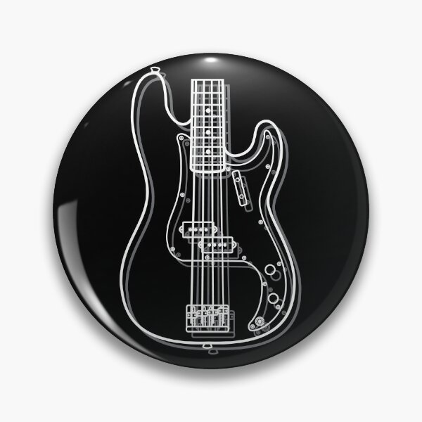 Item preview, P-Style Bass Guitar Body Outline Dark Theme designed and sold by nightsworthy.