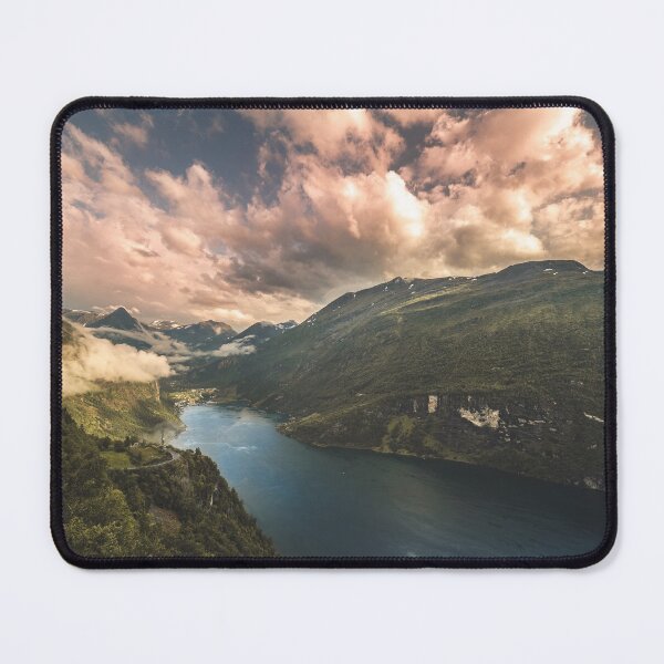 Item preview, Geiranger Fjord in Norway with Sunset scenery designed and sold by Konstantin Kowarsch.