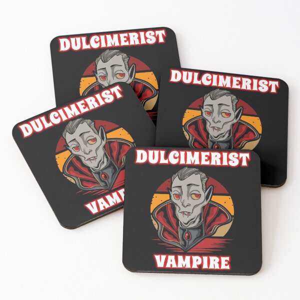 Item preview, Dulcimerist Vampire Groovy Halloween Party Retro Vintage designed and sold by ojdart.