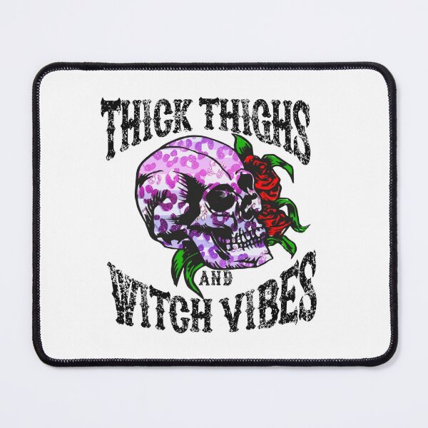 Item preview, Thick Thighs And Witch Vibes Floral Skull designed and sold by Omega Puff.