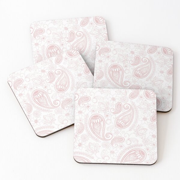Item preview, Classy White Rose Gold Glitter Paisley Floral Pattern designed and sold by InovArtS.
