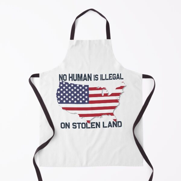 Item preview, No human is illegal on stolen land funny slogan vintage  designed and sold by HStudioPrints.