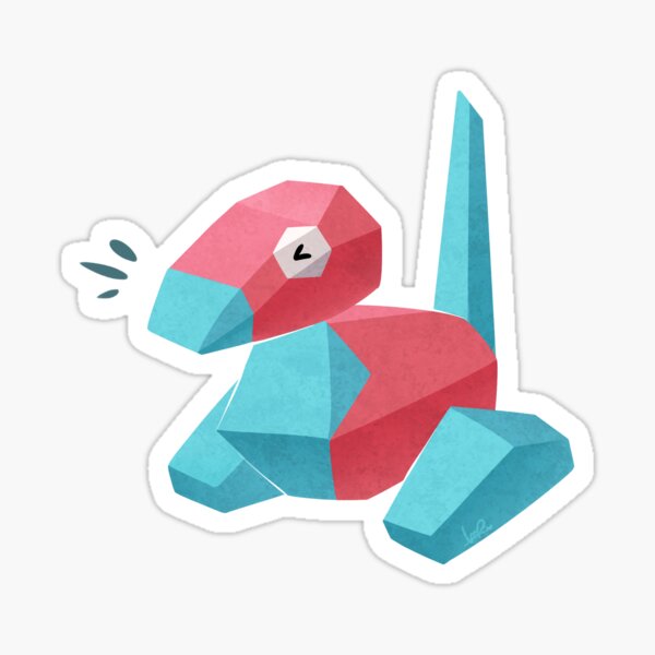 Snorlax and Porygon Pokemon Sticker Vinyl Sticker