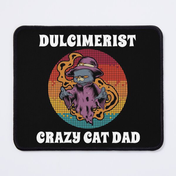 Item preview, Dulcimerist Crazy Cat Dad Groovy Halloween Party Retro Vintage designed and sold by ojdart.