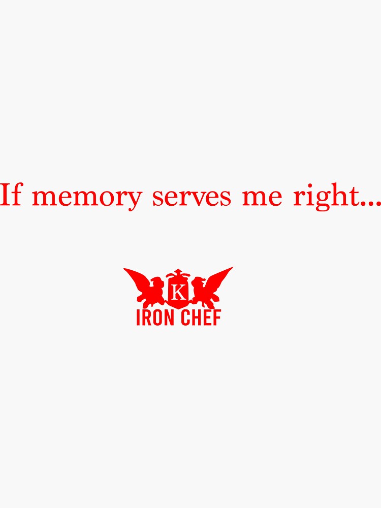 "1999 IRON CHEF Vintage Chairman Kaga Who's Cuisine" Sticker for Sale