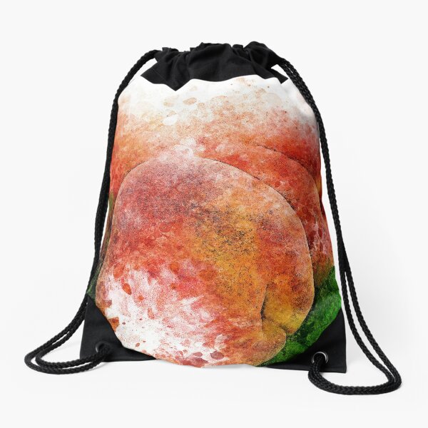 Peach Drawstring Bags Redbubble