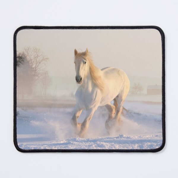 Item preview, White horse and snow designed and sold by fourretout.