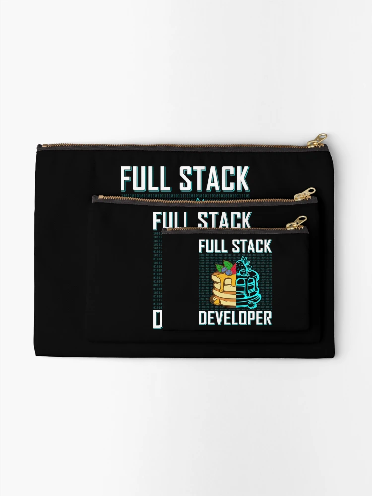 Thumbnail 2 of 4, Zipper Pouch, Programming T-ShirtFull Stack Developer Funny Programming Computer designed and sold by PatriEva.