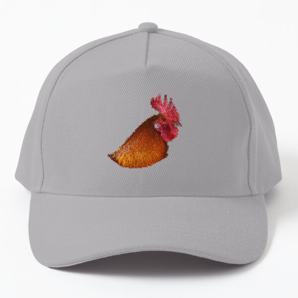 Pixelated styled chicken profile Baseball Cap