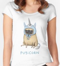 Pugicorn - Fawn Women's Fitted Scoop T-Shirt