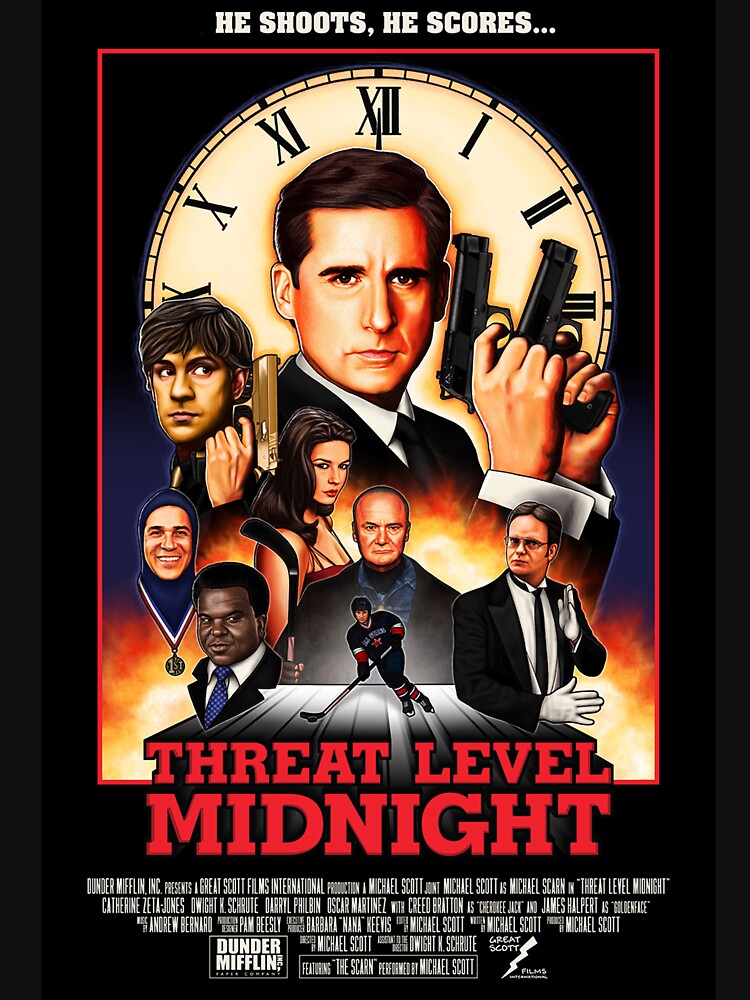 Thumbnail 7 of 7, Classic T-Shirt, Threat Level Midnight designed and sold by Flakey-.