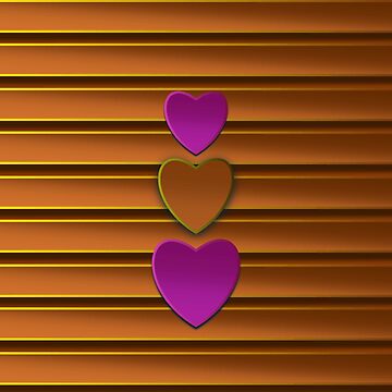 Artwork thumbnail, Camera Curtains Gold and Love - Geometric Shapes by VkCases