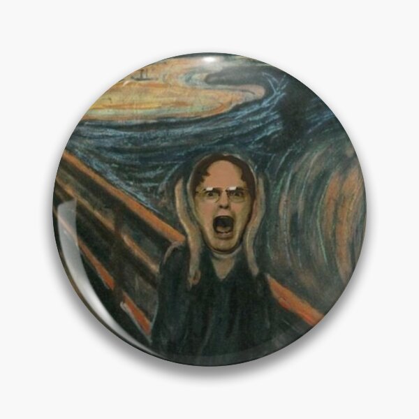 Aperçu de l'œuvre Peinture du cri de Dwight Schrute créée et vendue par Flakey-.