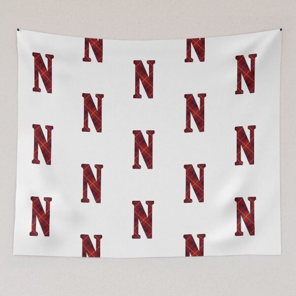Item preview, Red Tartan Letter N designed and sold by Trinket-Trickster.