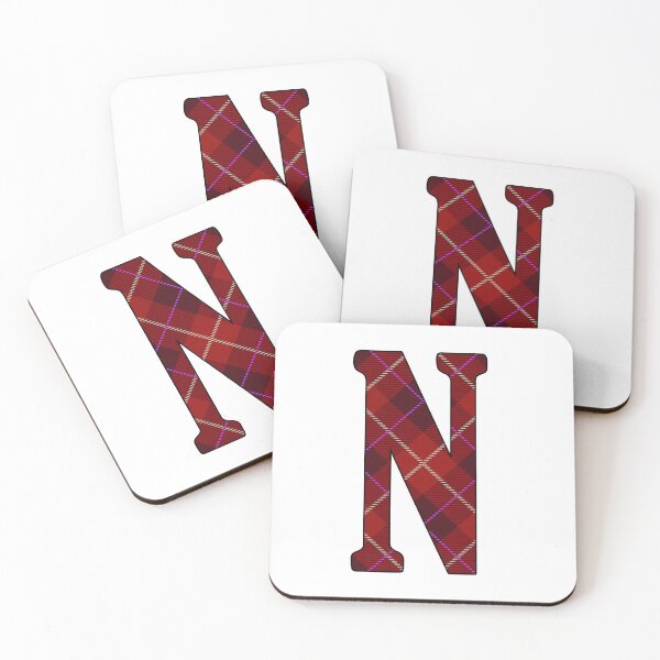Item preview, Red Tartan Letter N designed and sold by Trinket-Trickster.