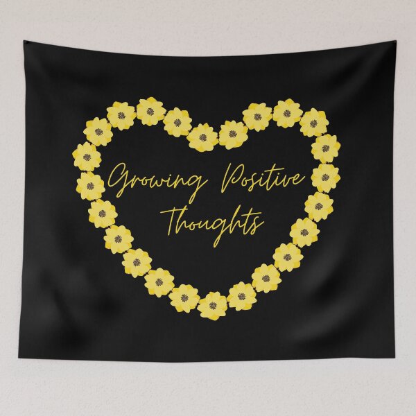 Item preview, Growing Positive Thoughts Sunflower Graphic Design designed and sold by Viral-Style.