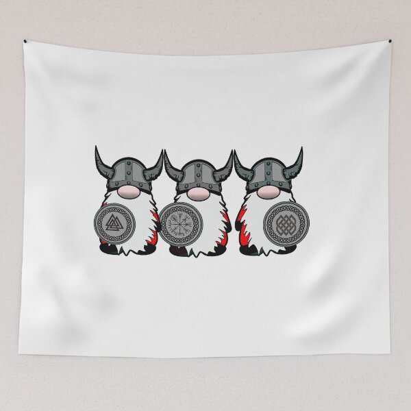 Item preview, Cute 3 Nordic Gnomes Viking Tomte Scandinavian Nisse designed and sold by funnytshirtemp.